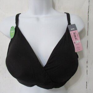 New Kindly Yours Bra XXXL Black Triangle Wire Free Wireless Bralette
